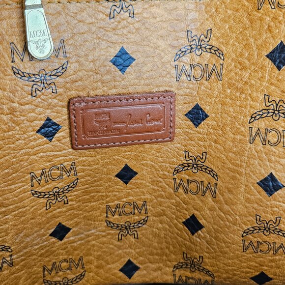 MCM Brown Visetos Shopper Bag - Picture 3 of 17